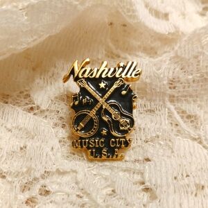 ⚜️ 1998 Vintage Nashville "Music City USA" Lapel Pin
